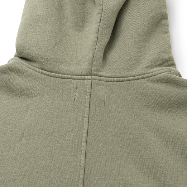 HOODED RAW HEM SWEAT SHIRT