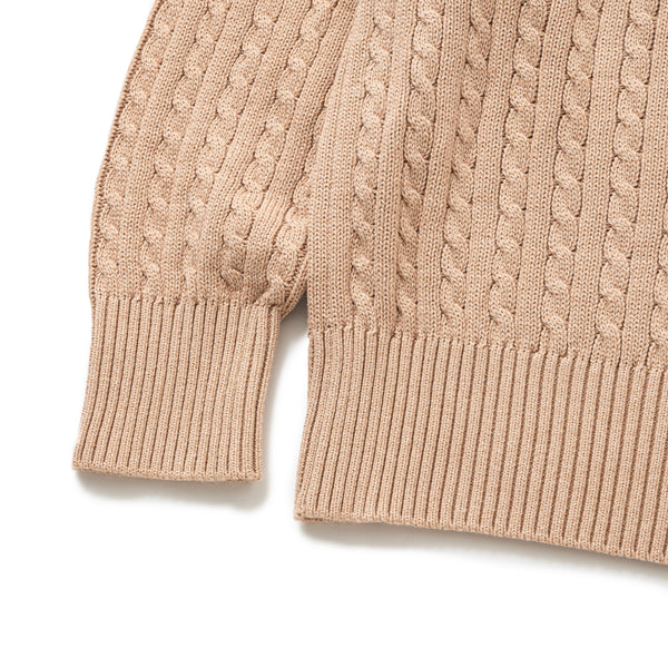 V NECK CABLE KNIT