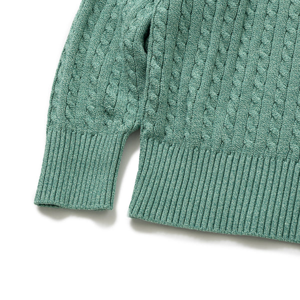 V NECK CABLE KNIT