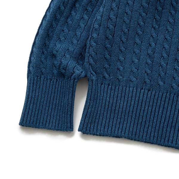 V NECK CABLE KNIT