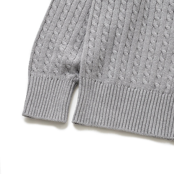 V NECK CABLE KNIT
