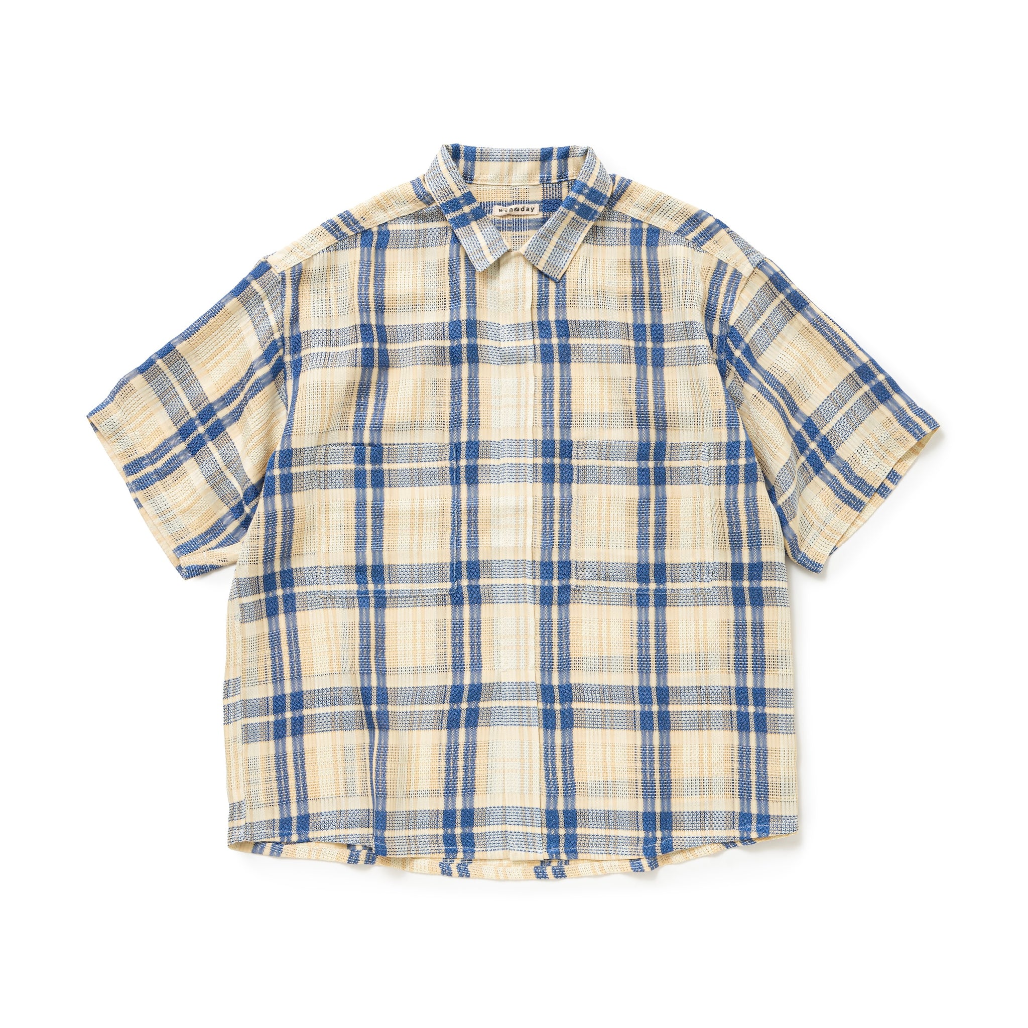 PULLOVER CHECK S/S SHIRT