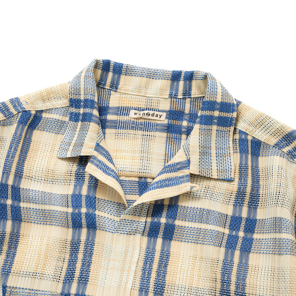 PULLOVER CHECK S/S SHIRT
