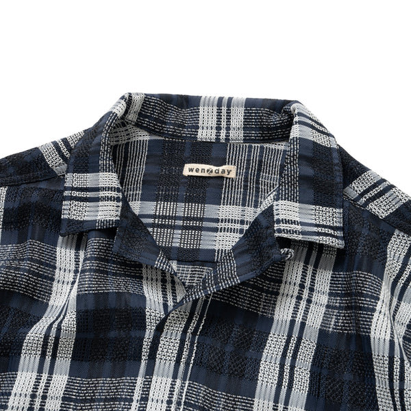 PULLOVER CHECK S/S SHIRT
