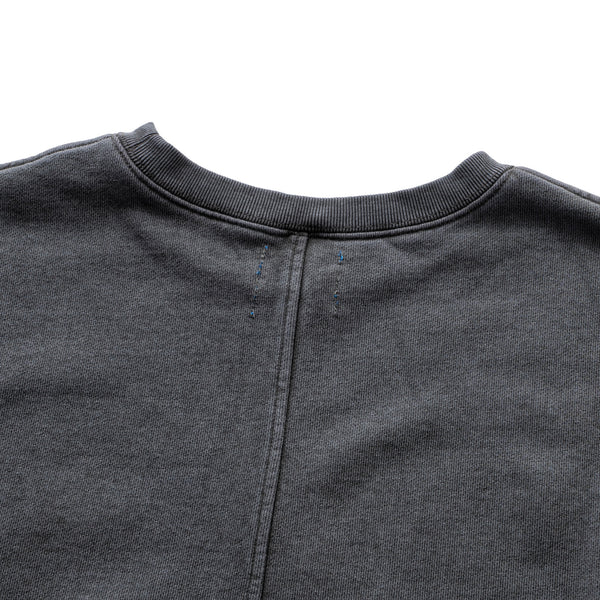 CREW NECK RAW HEM SWEAT SHIRT