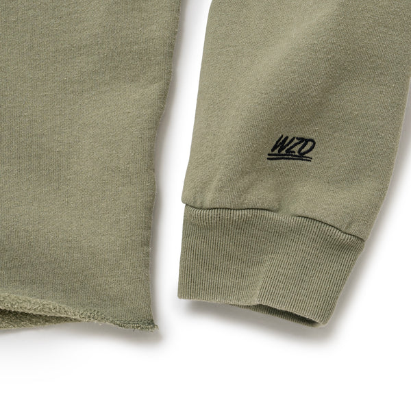 CREW NECK RAW HEM SWEAT SHIRT