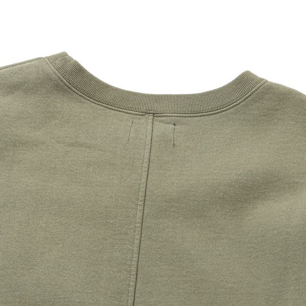 CREW NECK RAW HEM SWEAT SHIRT
