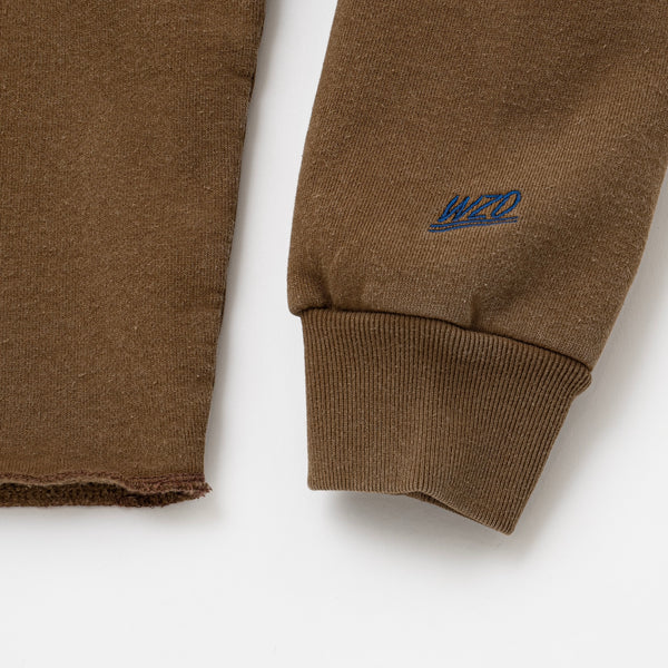 CREW NECK RAW HEM SWEAT SHIRT