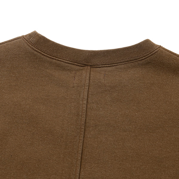 CREW NECK RAW HEM SWEAT SHIRT
