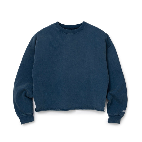 CREW NECK RAW HEM SWEAT SHIRT