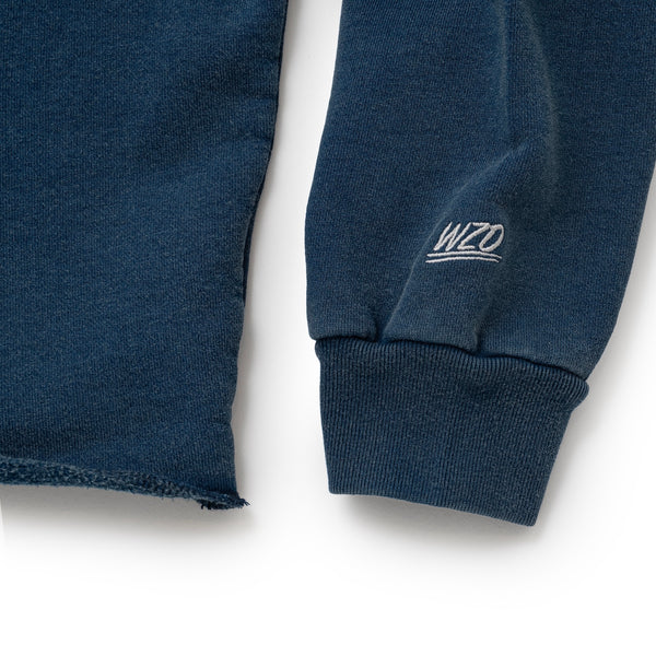 CREW NECK RAW HEM SWEAT SHIRT