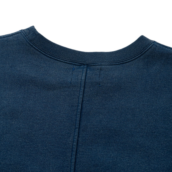 CREW NECK RAW HEM SWEAT SHIRT