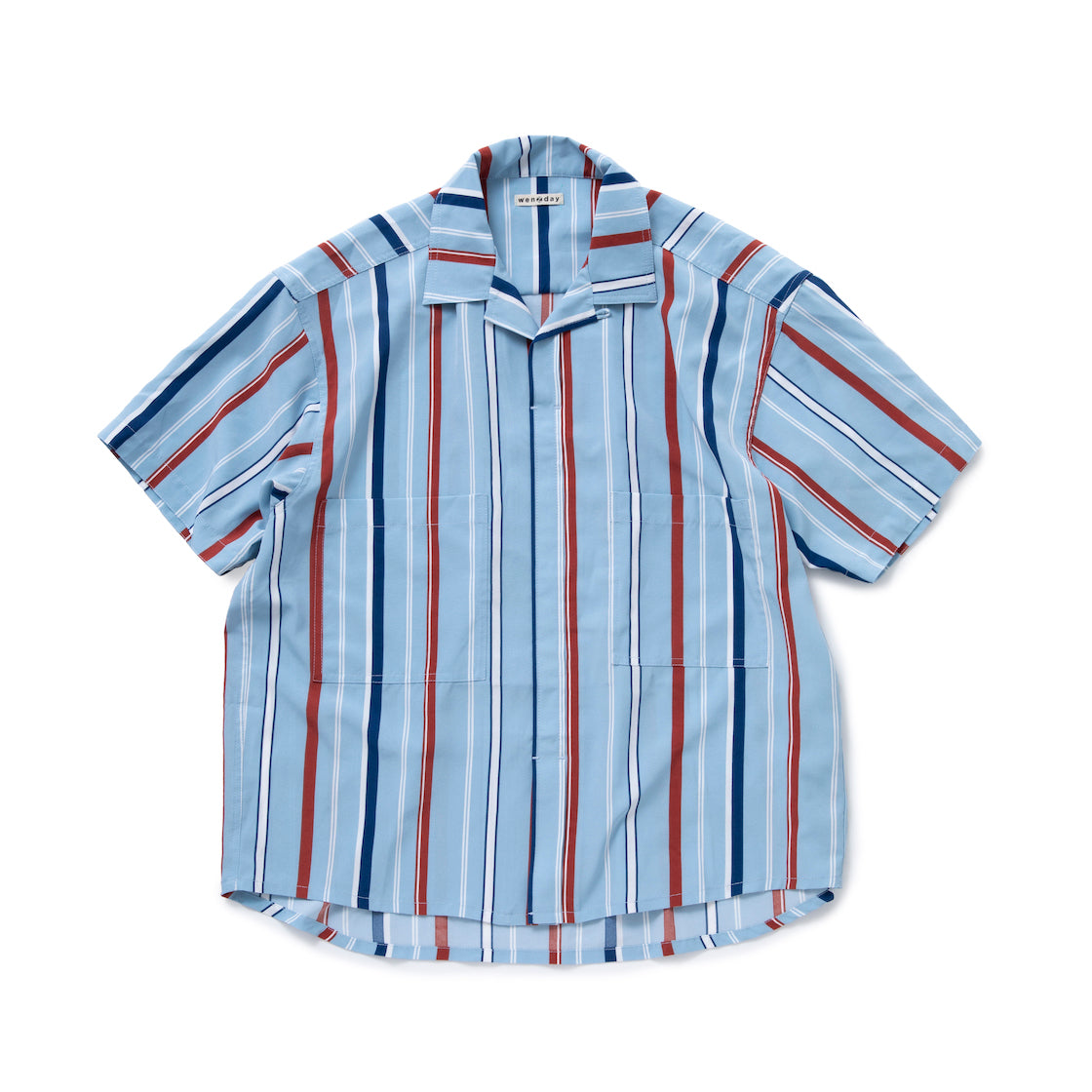 PULL OVER S/S STRIPE SHIRT – wenzday Official Website