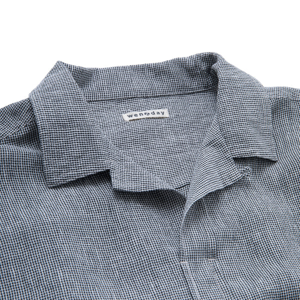 PULL OVER S/S HOUNDSTOOTH SHIRT