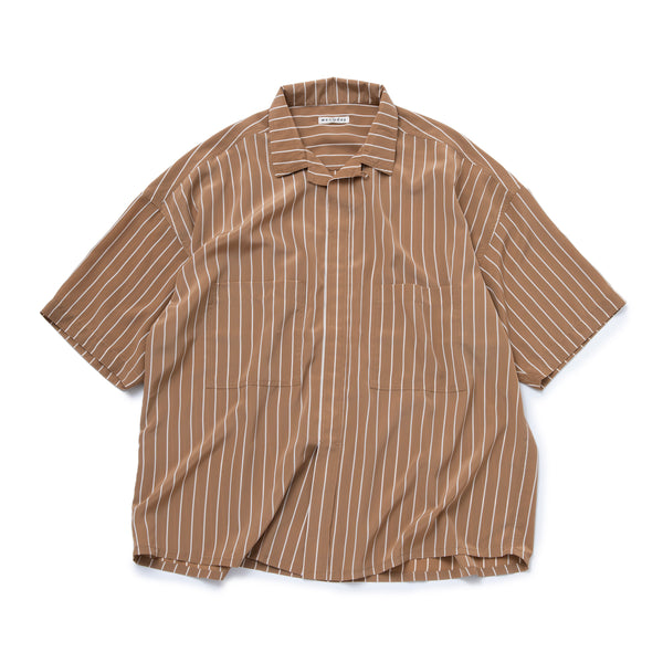 PULL OVER S/S PINSTRIPED SHIRT